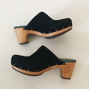 Ugg Black Suede Clogs